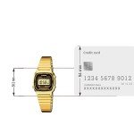 Casio Women's Vintage Gold-tone Digital Alarm Watch