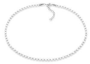 Miabella 925 Sterling Silver Adjustable Choker Necklace