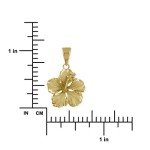 Hibiscus Pendant Necklace in Sterling Silver & Gold