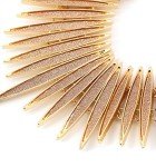 Sparkling Druzy Leaf Choker Necklace in Gold
