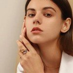 Two Tone Chunky Adjustable Teardrop Rings for Women