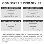 Men's Black Wedding Ring - 6mm Comfort Fit