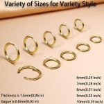Lightweight Gold Hoop Earrings for Everyone (Set of 1-5)