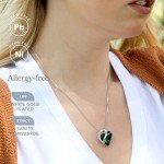 Emerald Heart Pendant Necklace for Mother's Day