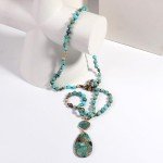 Boho Turquoise Pendant Necklace for Him & Her