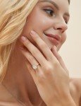 Elegant 3CT Oval Cut Sterling Silver Engagement Ring
