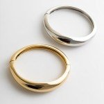 Trendy Gold and Silver Chunky Bangle Bracelets