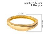 Trendy Gold and Silver Chunky Bangle Bracelets