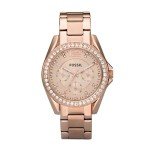 Fossil Women's Rose Gold Glitz Multi-Function Watch
