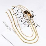Freekiss Gold Layered Herringbone Necklace for Women