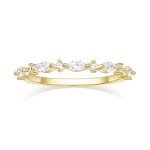 Gold Plated Women's Stacking Eternity Engagement Ring