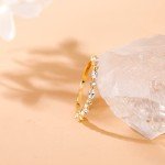Gold Plated Women's Stacking Eternity Engagement Ring