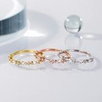 Gold Plated Women's Stacking Eternity Engagement Ring