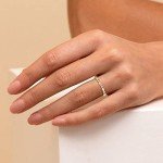 Gold Plated Women's Stacking Eternity Engagement Ring
