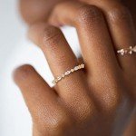 Gold Plated Women's Stacking Eternity Engagement Ring