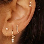 Dainty 14k Gold Plated Drop Earrings Set
