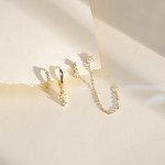Dainty 14k Gold Plated Drop Earrings Set