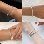 Trendy Silver Charm Bracelet Set for Women