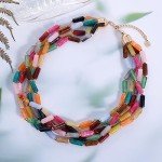 Colorful Chunky Beads Multi-Layer Statement Necklace