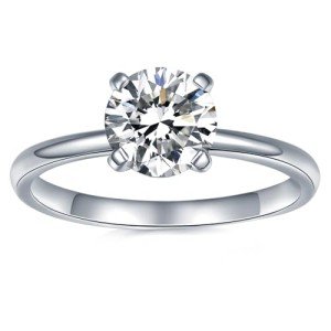 Moissanite Solitaire Engagement Ring for Women