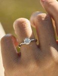 Moissanite Solitaire Engagement Ring for Women