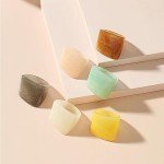 Colorful Chunky Resin Rings for Women