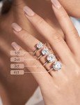 Moissanite Solitaire Engagement Ring for Women