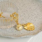 Chunky Gold Heart Pendant Necklace for Women
