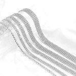 Silver Rhinestone Choker Necklace Set for Women