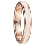 Rose Gold 4mm Mother of Pearl Wedding Band
