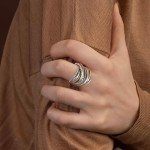 Mytys Gold & Silver Wire Design Statement Ring