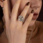Mytys Gold & Silver Wire Design Statement Ring