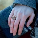 Mytys Gold & Silver Wire Design Statement Ring
