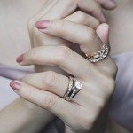 MABELLA Sterling Silver Princess Cut Engagement Ring Set