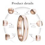 Rose Gold 4mm Mother of Pearl Wedding Band
