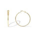 Large 14K Gold Plated Sterling Silver Hoop Earrings