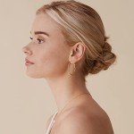 Large 14K Gold Plated Sterling Silver Hoop Earrings
