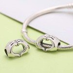 925 Sterling Silver Love Heart Charm for Bracelets