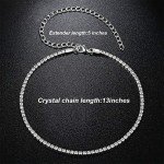 Silver Rhinestone Choker Necklace for Women