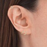 Sterling Silver Huggie Hoop Earrings Set for All