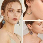 45 Pairs Bohemian Silver Drop Earrings Set