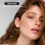 18K White Gold Plated Ball Stud Earrings