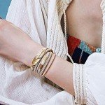 3-Pack Women’s Leather Feather Cuff Bracelets