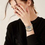 3-Pack Women’s Leather Feather Cuff Bracelets