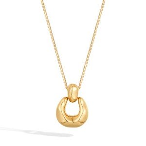 HESSAWELL Gold Statement Pendant Necklace for Women