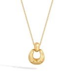 HESSAWELL Gold Statement Pendant Necklace for Women