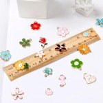 120 Pcs Floral Charms for Jewelry Making
