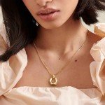 HESSAWELL Gold Statement Pendant Necklace for Women