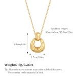 HESSAWELL Gold Statement Pendant Necklace for Women