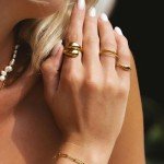 10-Piece Gold Stacking Rings Set for Women